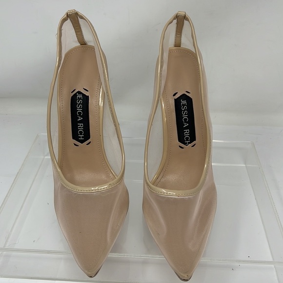 Jessica Rich Sz 37 US 7 Nude Mesh Pump - Picture 3 of 9